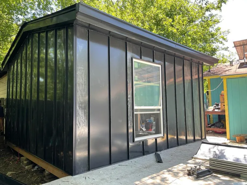 Black standing seam metal wall panels for Metal Roof Installation in Fernley